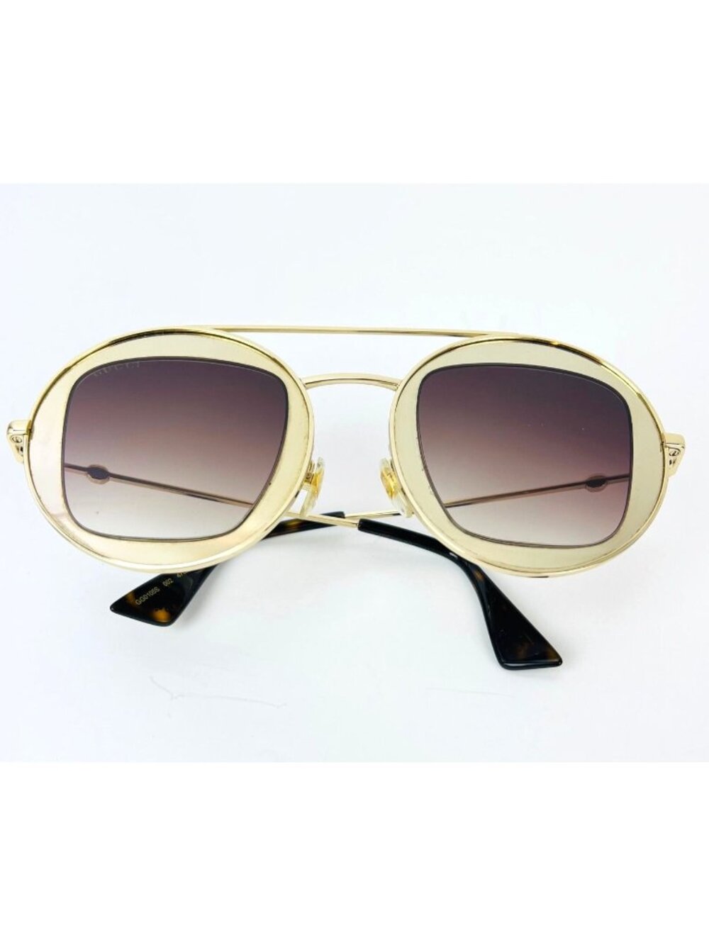 Gucci Round Frame Sylvie Web Sunglasses GG0105S - Picture 3 of 16